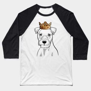 Parson Russell Terrier Dog King Queen Wearing Crown Baseball T-Shirt
